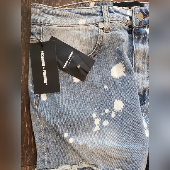 HOMME+FEMME TWILIGHT DENIM SPOT WASHED BLUE SIZE 32 - Picture 11 of 13